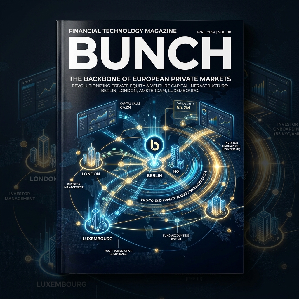 bunch 完成3000万欧元B轮融资：为欧洲私募市场打造端到端基础设施，终结电子表格时代