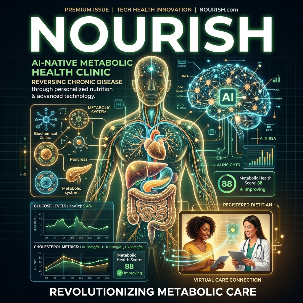 Nourish 获1亿美元C轮融资：AI驱动的代谢健康平台逆转慢性病，已服务超万名营养师