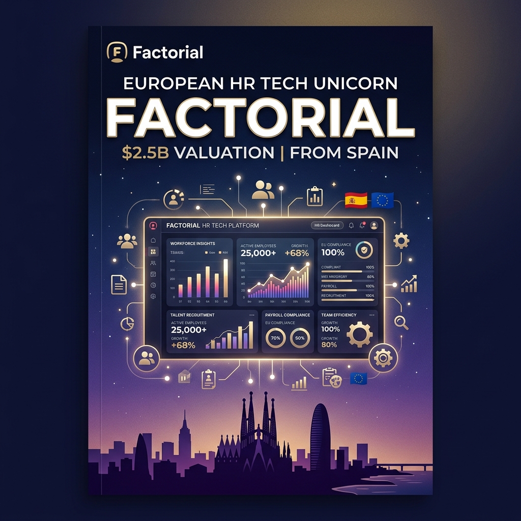 Factorial 完成1.5亿美元D轮融资、估值25亿美元：当欧洲HR科技遭遇美国巨头垄断，一家西班牙公司如何成为最值钱的欧洲独角兽之一