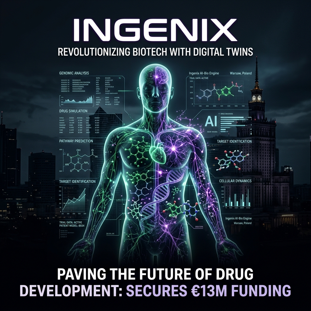 Ingenix 完成1300万欧元种子扩展轮融资:当新药研发遭遇92%的失败率,波兰AI公司如何用数字孪生重写临床试验的命运