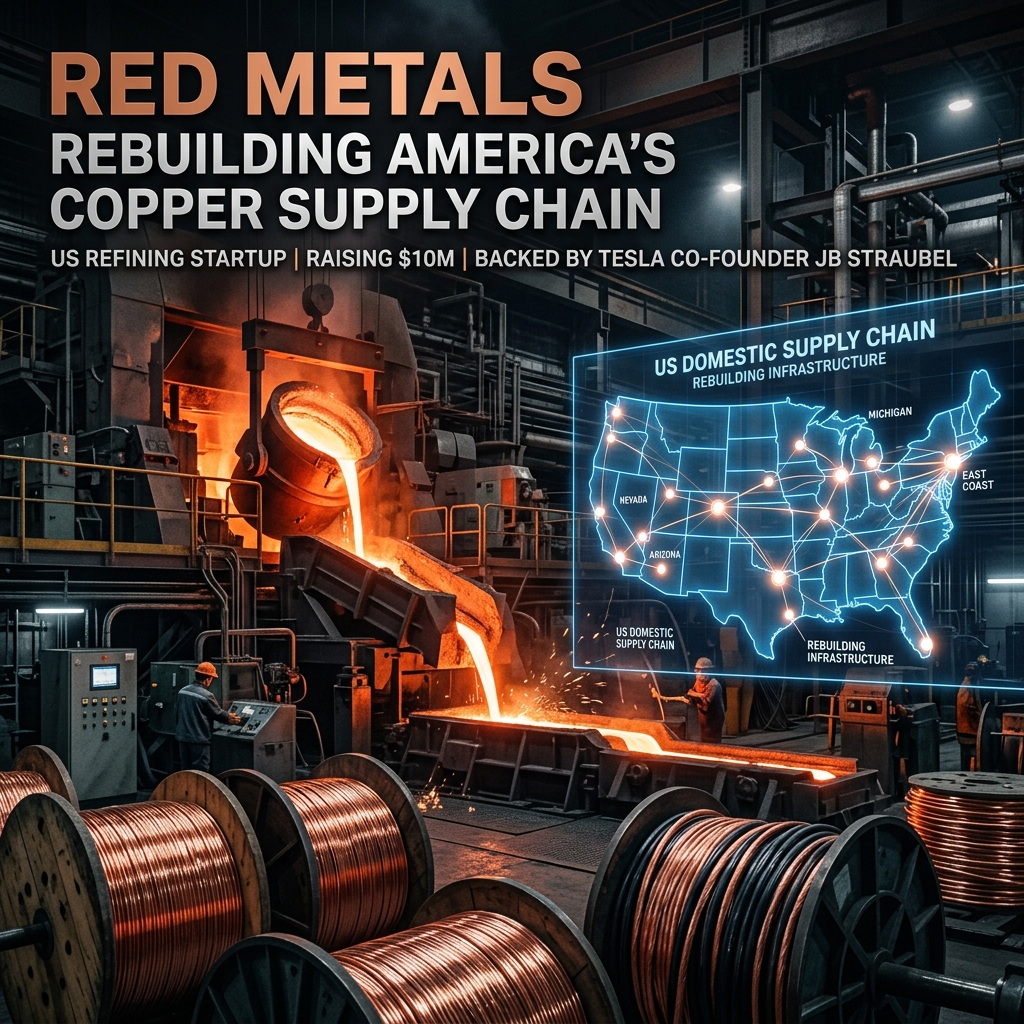 Red Metals 完成 1000 万美元种子轮融资：特斯拉联合创始人押注，美国正在重建本土铜精炼业