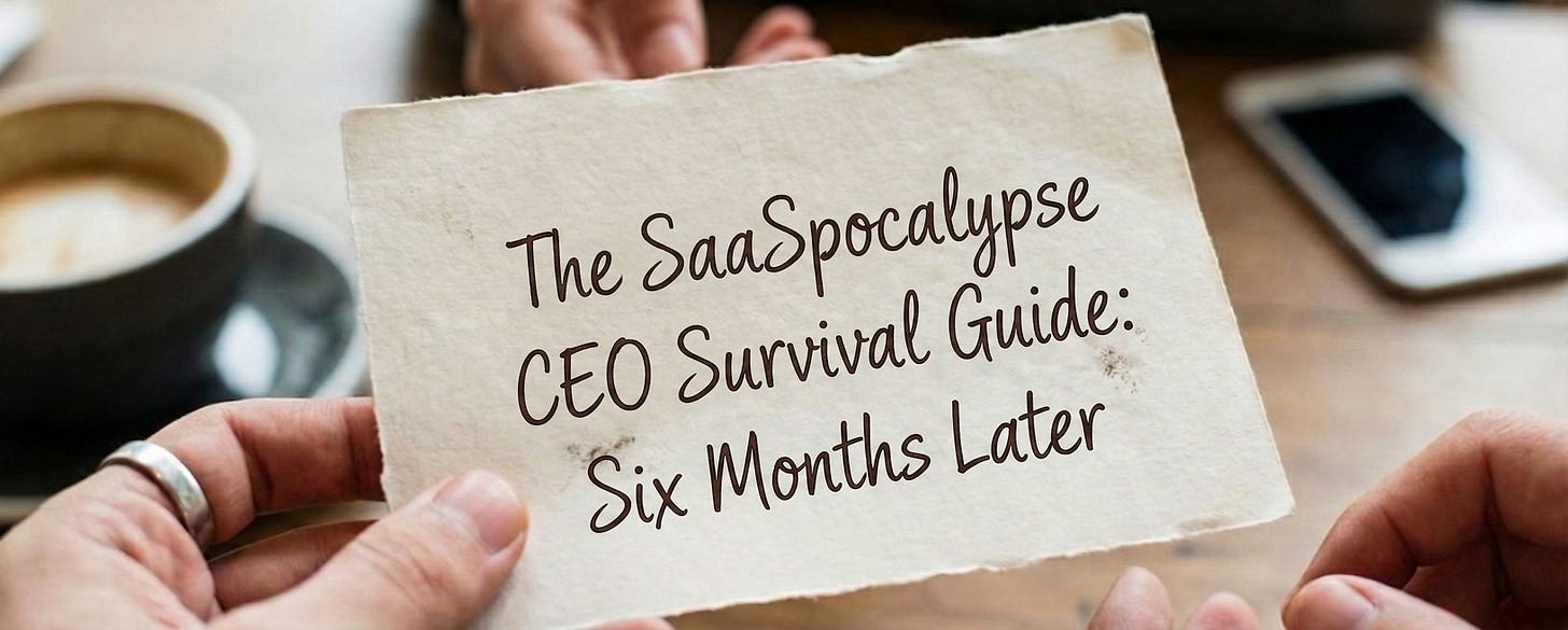 SaaSpocalypse CEO 生存指南：六个月之后