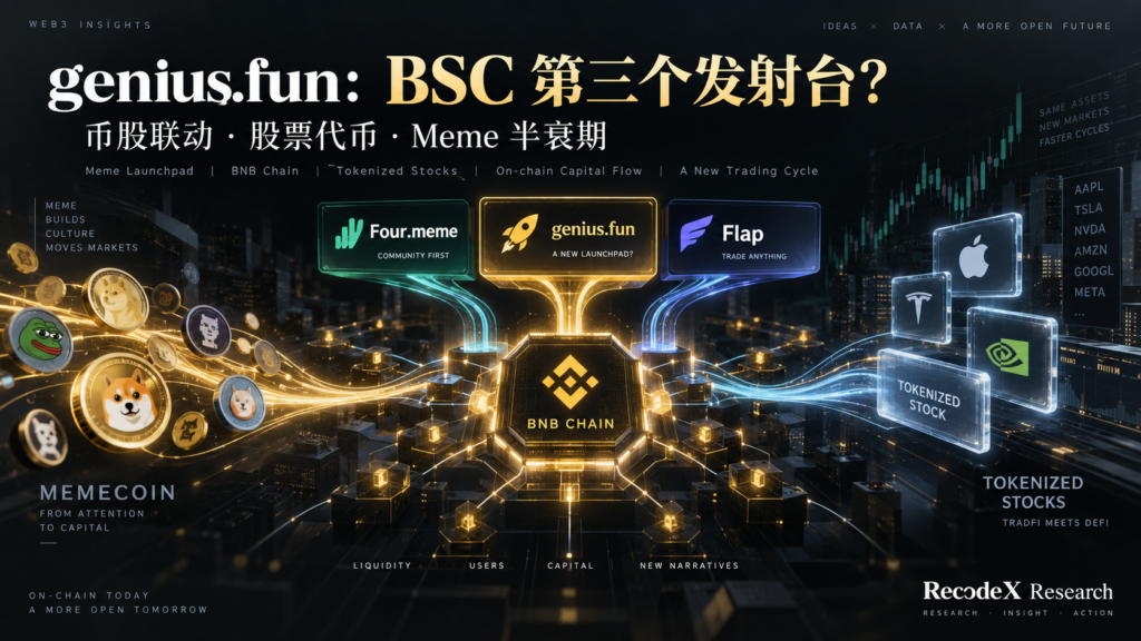 拆解 genius.fun：币安系为何在 BSC 摆出第三个发射台？币股联动、股票代币分销与 Meme 刺激的真实半衰期