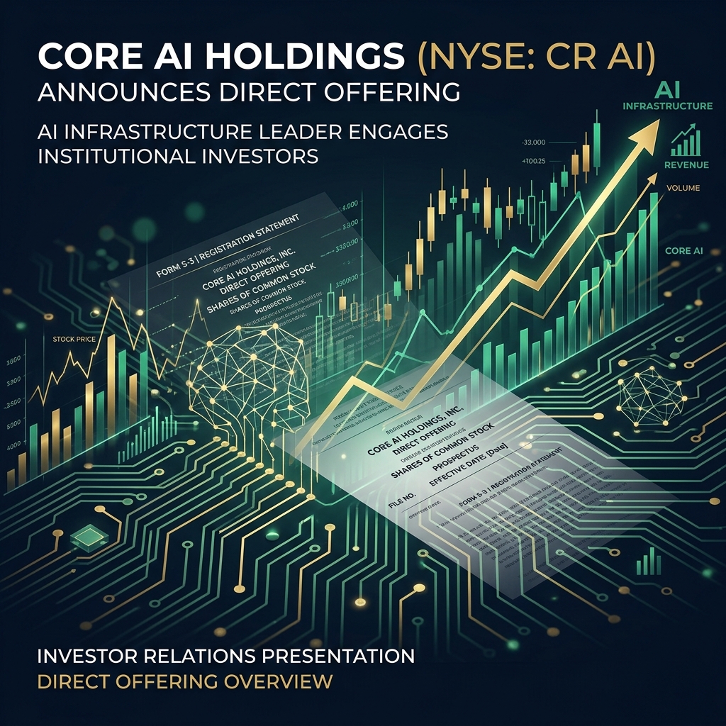 Core AI Holdings 完成540万美元注册直接发售：上市AI公司的融资困局与信号