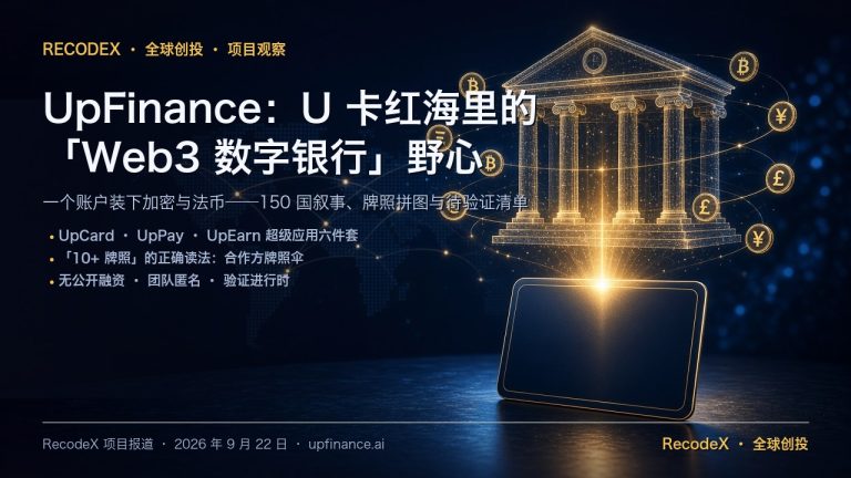 UpFinance 项目观察：当 U 卡卷成红海，有人想直接「自建数字银行」——拆解 150 国叙事背后的牌照拼图与托管结构